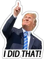 Trump I Did That Stickers – 100pcs Waterproof Vinyl Decals for Gas Pump, Cars & Bumpers – Donald Trump Meme Sticker, Anti-Trump Collectibles (A-100PCS)