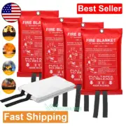 XXL XL Fire Blanket - Premium Home Fire Emergency Extinguisher Blankets - 4 Pack
