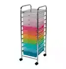 10 Drawer Trolley Laundry Storage Craft Supplies Craft storage neatly organized