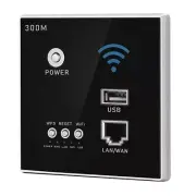 300M Wireless Wall Embedded Router WiFi Repeater Extender USB Charging Socket