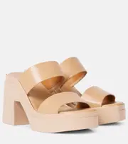 [Clergerie] Clergerie Next leather platform sandals AU 7 beige