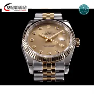 Rolex 勞力士 Datejust 36MM 間金 日誌型116233 金面石