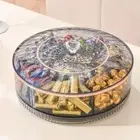 7 Compartment Snack Tray Transparent Candy Box Fruit Plate Home Desktop Decor