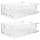2 Pcs Fridge Drawer Refrigerator Storage Basket Fridge Eggs Box