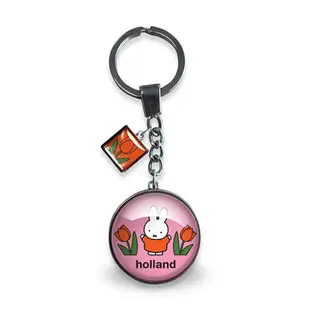 荷蘭 MTDay Miffy玻璃鑰匙圈/ 粉色鬱金香
