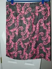 City Chic Pencil print pink florentine plus size medium nwt