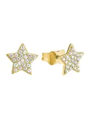 [Amor] Pave Star Stud Earring In 9ct Gold