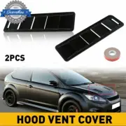 Black Hood Scoop Air Cold Vent Flow Intake Louvers Cooling Bonnet Louvers Cover
