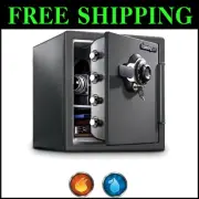 Medium Gray Fireproof and Waterproof Safe with Combination Lock, 1.23 Cu.ft.