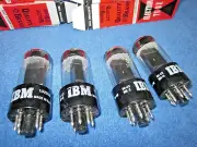 NEW IBM/GE 25L6 Computer Tubes Lot 4pcs (Quad) Black Ribbed Plates Halo Getter