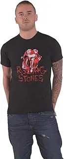 [Rock Off officially licensed products] The Rolling Stones T Shirt Hackney Diamonds Cracked Glass Tongue Official L