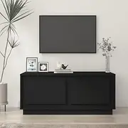 Coffee Table Black 102x50x44 cm Engineered Wood,Multifunctional Storage Coffee Table with Ample Storage and Durable Material for Living Room Accent Furniture, Accent Coffee Tables