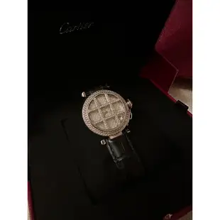 Cartier pasha 法國限定滿鑽面盤 井字後鑲鑽錶 36mm 機械錶