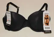 Bonds Ladies Black Metallic Smooth It T Shirt Style Bra Size S 10C 12B 14A New
