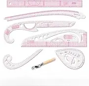 7PCS French Metric Sewing Ruler Set – DIY Tailor Set with Bendable Plastic Curve & Grading Rulers for Dressmaking, Pattern Design & Cutting