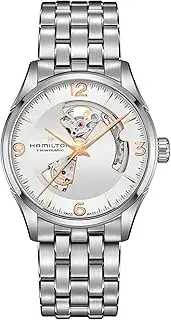 [Hamilton] Watch Jazzmaster Open Heart Swiss Automatic Watch 42mm Case, Silver Dial, Silver Stainless Steel Bracelet (Model: H32705151), Silver, Classic