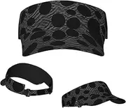[RLDOBOFE] Sun Visor Hat Adjustable Empty Top Baseball Cap Black paw Print Sun Hats for Women Men Sunscreen Visor Caps Summer Beach Sports Hats, Black, One Size