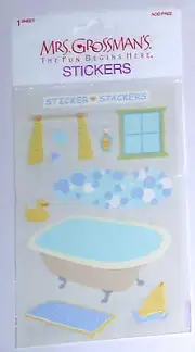MRS GROSSMANS BUBBLE BATH STICKER SHEET BNIP & NLA