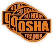 30 Hour OSHA Trained Hard Hat Decal safety