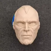 1/6 Male Head Sculpt Unpainted Wanda Vision Paul Bettany For 12in Male Body Toy