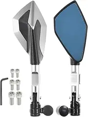For BM&W S1000R K1200R K1300R R1200GS F800R F650GS G650GS G310R Rearview Side Mirrors CNC Mirror Decoration Rear Side Mirror(Silver)