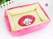 Anti-slip Bottom Canvas Straw Padded Pet Bolster Bed Kennel Crate Carrier Mat