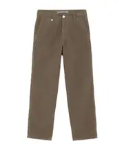 logo-embroidered trousers 31,32 walnut brown