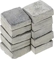 VILLFUL 10pcs Natural Aquarium Rocks Fish Tank Decoration Tiles for Turtle Basking and Landscaping Realistic Stone for Aquatic Environments