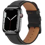 Leather Bands Compatible with Apple Watch Band 49mm 46mm 45mm 44mm 42mm for W...
