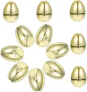 MUSISALY 12pcs Openable Fillable Large Plastic Jumbo Egg Shaped Decorations for Easter Basket Party Favors