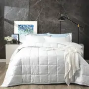 Ddecor Home Binary 500tc Cotton Jacquard Comforter Set King Bed White