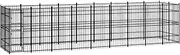 Outdoor Dog Kennel Steel 16.59 m² Large Pet Enclosure Backyard Dog House Safe