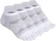 [meaiguo] Men's Toe Socks Cotton Women Five Finger Socks No Show Athletic Toe Socks For Running4 Pairs