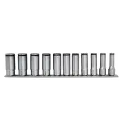 RS3350M/11 Ko-ken USA Special 3/8 Sq. Dr. Deep NUT GRIP Socket Set 8-19mm - 11
