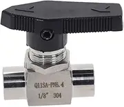 Needle Valve, Stainless Steel 304 Needle Valve, 1/8'' 1/4'' 1/2'' Female SS304 Valve for Water Gas Oil(1/8")