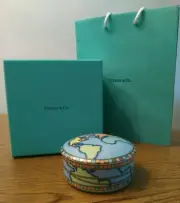 Tiffany & Co. World Map Trinket Box - Rare Collector's Item