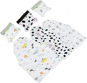 FOYTOKI 3Sets Swaddle Blankets with Hat Soft Cotton Newborn Receiving Blanket Sleep Sack Stylish Secure Full Body Protection for Boys Versatile Essentials