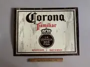 NEW Corona Familiar Tin Tacker Beer Sign Cerveza Mexico Import Man Cave Bar