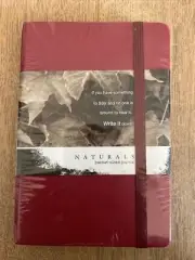 New Small Journal Notebook Hardcover Lined Elastic Closure Bookmark Red 4"x6"