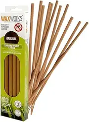 Waxworks Citronella & Sandalwood Oil Incense Sticks – Fly & Mosquito Repellent for Outdoors – 12 Pack Insect Repellent for Patios & Camping – Up to 3 Hours Burn Time Per Stick – Eucalyptus Fragrance