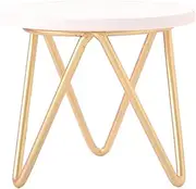 SUPVOX 1:12 Scale Mini Side Table Miniature House Furniture Wooden and Alloy Decorative and Functional for Boys and Girls