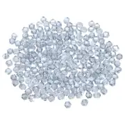 1000pcs 4mm Bicone Glass Crystal Beads, Faceted Beads Gray Blue