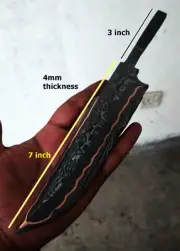 Cumai Copper sanmai blank blade for Making Knife Handmade Custom DF056