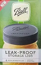Ball Mason Jar Leak-Proof Lids, Regular Mouth, 6-Count (Pack of 1)