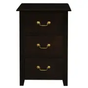 Tasmania 3 Drawer Lamp Table (Chocolate)