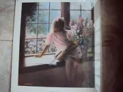 Offset Lithograph by Kevin Daniel--girl with violin