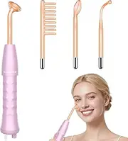 High Frequency Wand - ROMMQB Professional High Frequency Facial Machine with 4 Orange Neon Tubes, Portable Skin Therapy Wand Device for Skin Tightening, Wrinkles, Acne, Hair Growth Skincare Tools