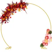 Wokceer Wedding Arch 8.5FT Round Backdrop Stand Gold Metal Circle Balloon Arc...