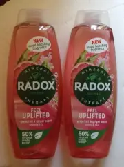 Radox Feel Uplifted,Grapefruit & Ginger Shower Gel,Large 2 x 675ml