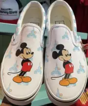 2022 DISNEY PARKS 50TH ANNIVERSARY MICKEY VANS SLIP-ON SNEAKER SHOES M8 /W9.5